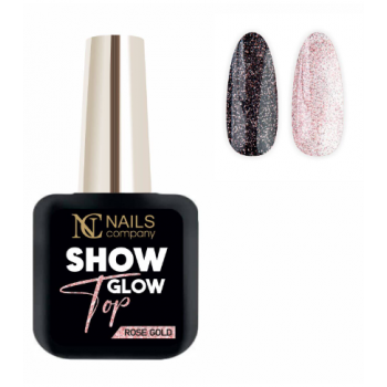 Nails Company  Show Glow Top - Rose Gold 11ml